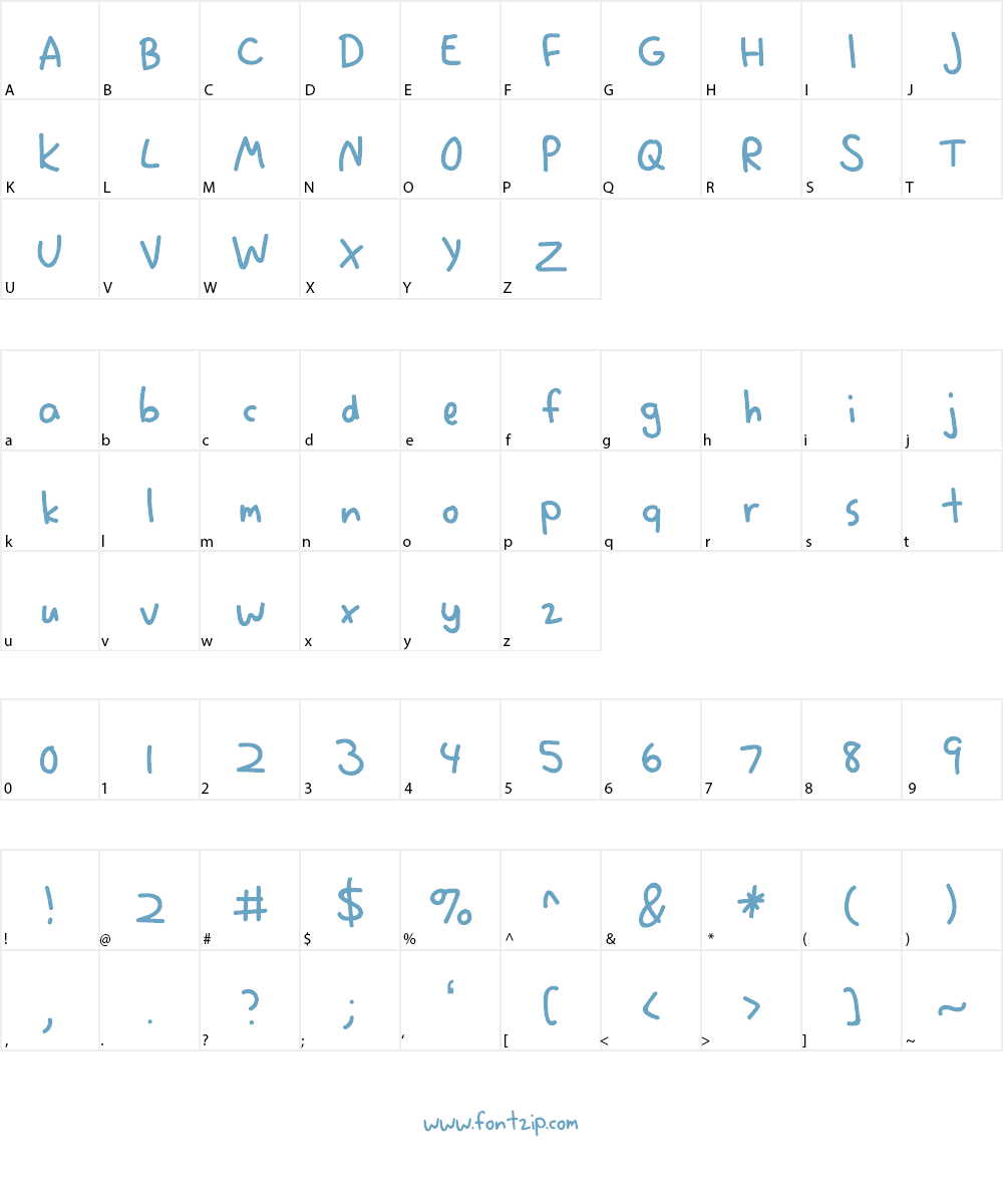 Tertiary Writing Font Character